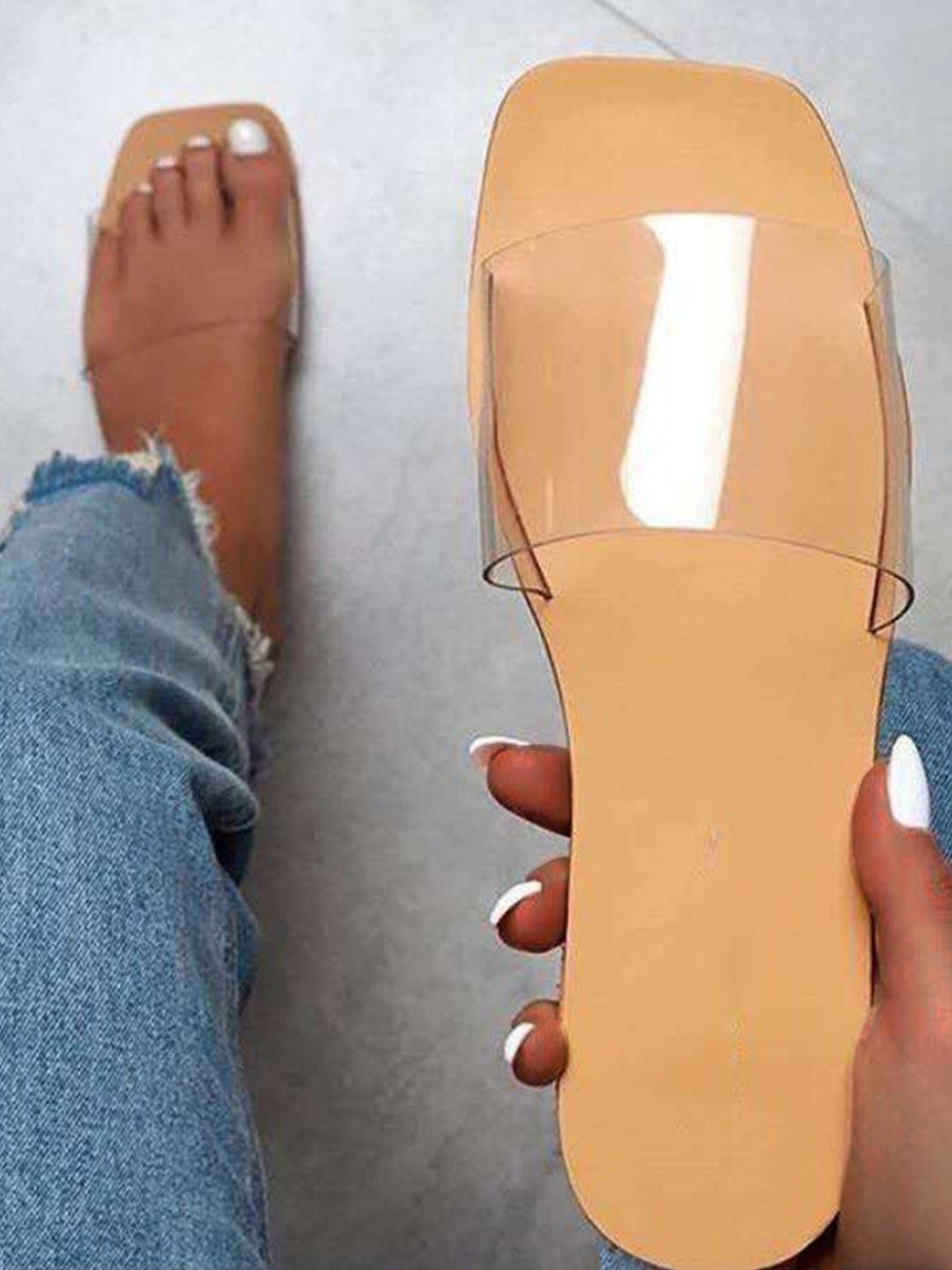 LW Round Toe Clear Slides