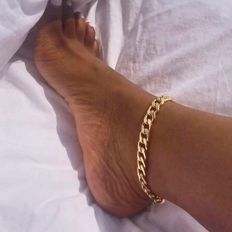 LovelyWholesale Casual Hollow-out Gold Anklet All Seasons Casual Basic Spring Summer 2024
