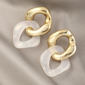Lovely Casual Hollow-out White Earring