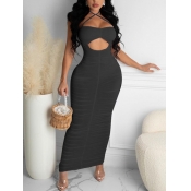 LW Romantic Off The Shoulder Hollow-out Black Ankl