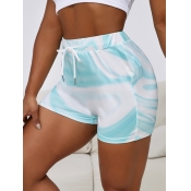 LW TikTok Leggings Casual Mid Waist Print Drawstri