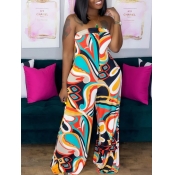 LW Plus Size Off The Shoulder Mixed Print Jumpsuit
