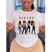 LW Figure Letter Print T-shirt