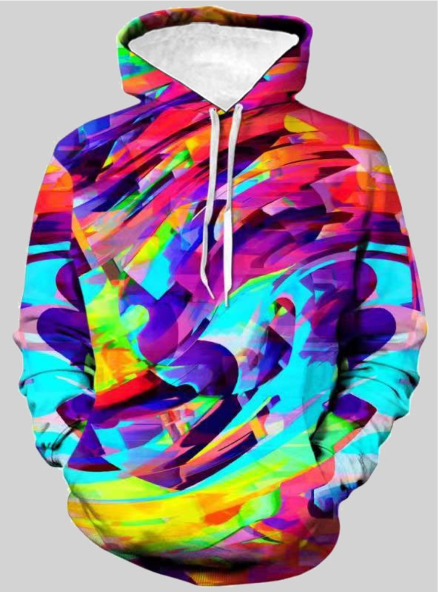 LW Men Tie-dye Kangaroo Pocket Oversized Hoodie
