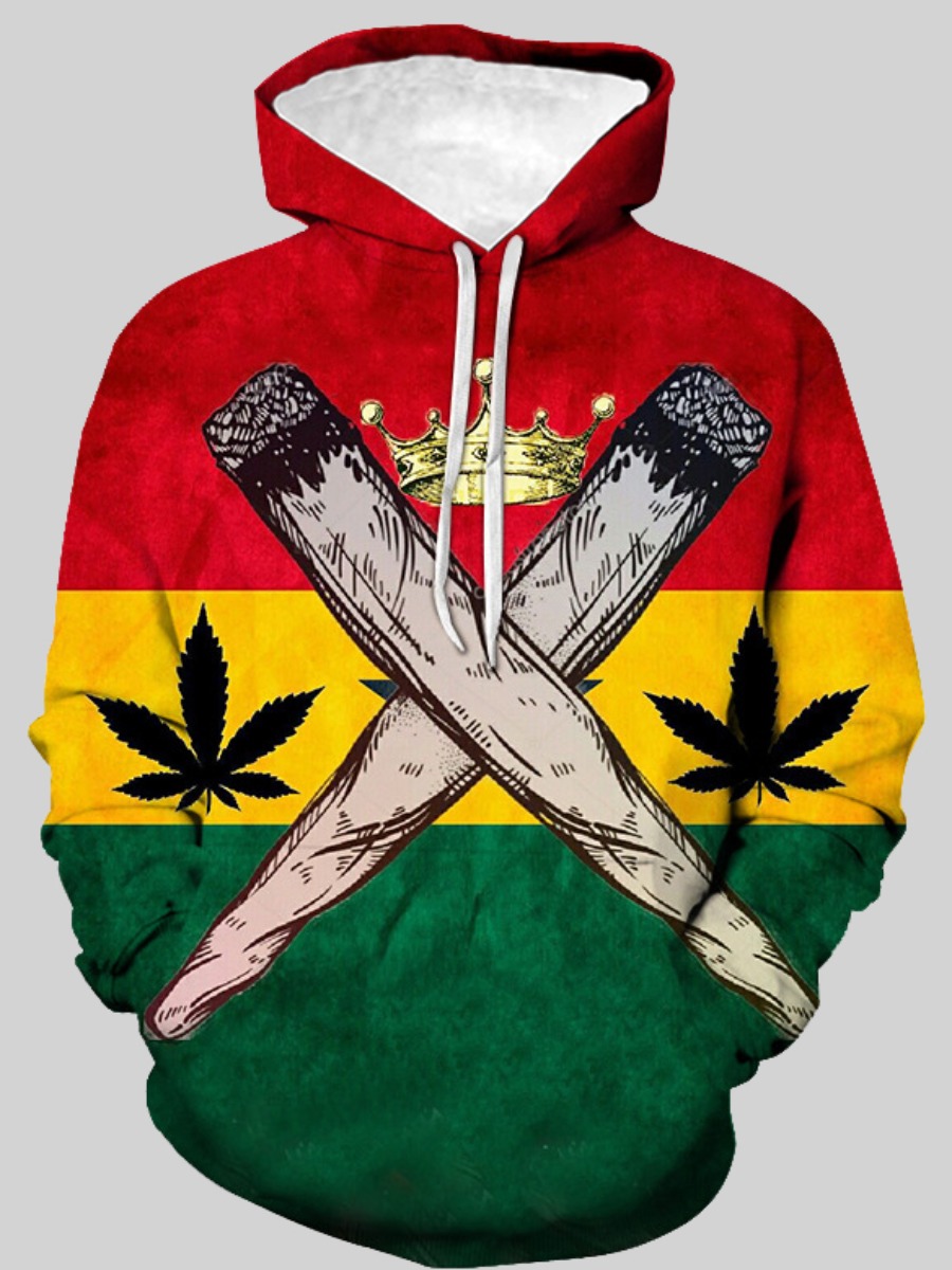 LW Men Color-lump Oversized Hoodie