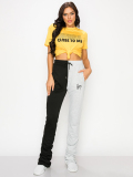 LW Casual Patchwork Grey Pants