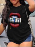 LW Money Lip Print T-shirt
