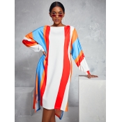 LW Dropped Shoulder Striped Dress