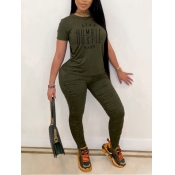 LW Stay Humble Letter Print Pants Set