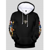 LW Men Poker Print Oversized Hoodie