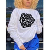 LW Letter Print Oversized Sweatshirt