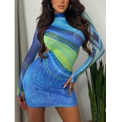 LW SXY Backless See-through Bodycon Dress