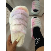 LW Sequined Quilted Plush Slippers