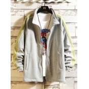 LW BASICS Men Striped Packwork Pocket Design Jacke