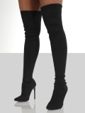 LW SXY Ribbed Basic Thigh High Boots