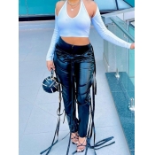 LW Lace-up Leather Pants