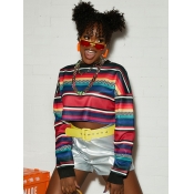 LW Striped Crop Top Sweatshirt