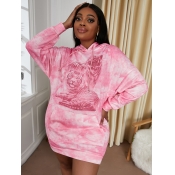 LW Plus Size Tie-dye Pocket Sweat Dress