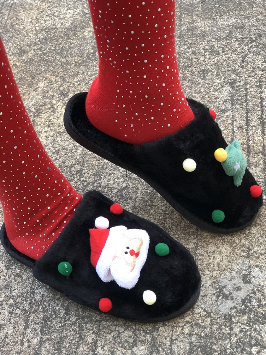 LW Santa Claus Patchwork Slippers
