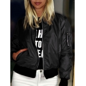 LW Plus Size Zip Up Pocket Design Jacket