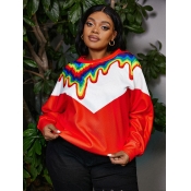 LW Plus Size Mixed Print Patchwork Sweatshirt