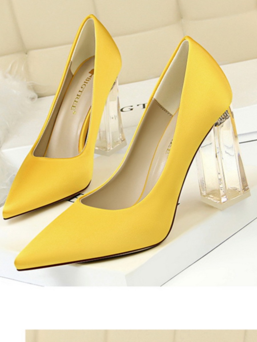 LW Clear Glass Heel Pumps