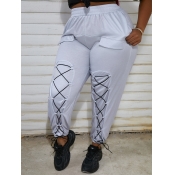 LW Plus Size Pocket Bandage Design Pants