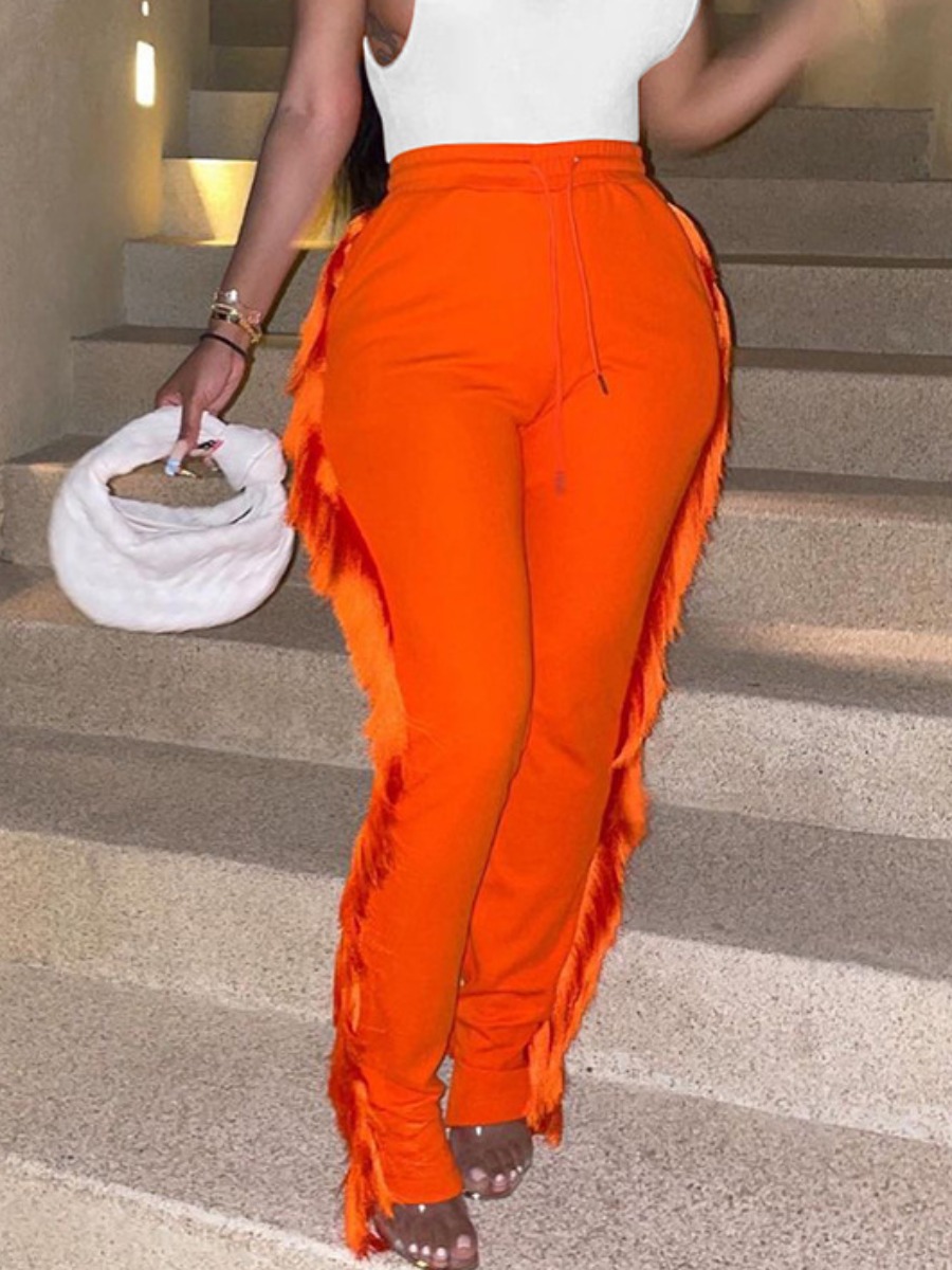 LovelyWholesale Tassel Design Drawstring Pants Spring|Fall Street Tassel Design Spring Summer 2024