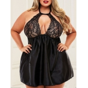 LW SXY Plus Size Lace Ruffle Design Babydoll