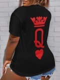 LW Plus Size Crown Letter Print T-shirt