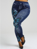 LW Plus Size Butterfly Print Skinny Pants