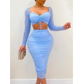 LW Plus Size Drawstring Ruched Skirt Set