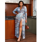 LW Plus Size Milk Fiber Bandage Split Dress