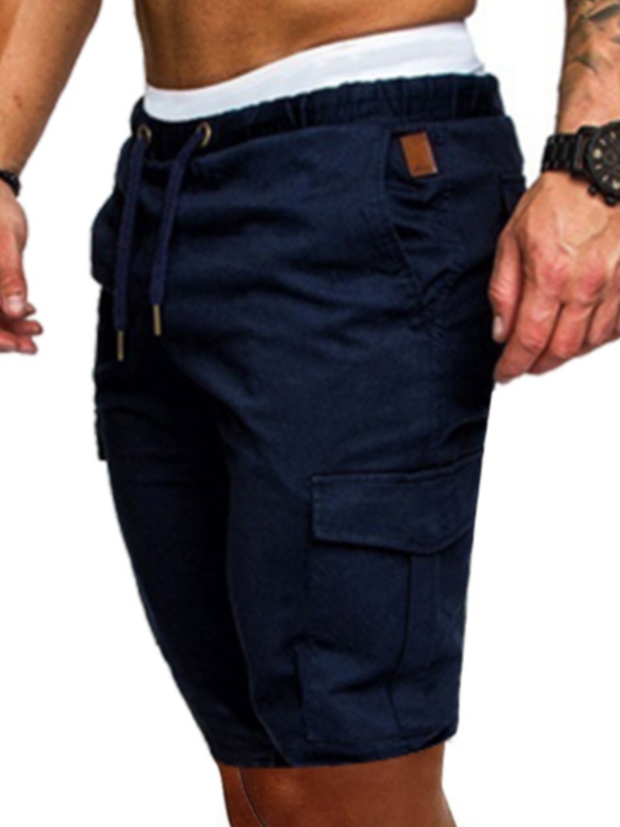 LW COTTON Men Side Pocket Drawstring Shorts