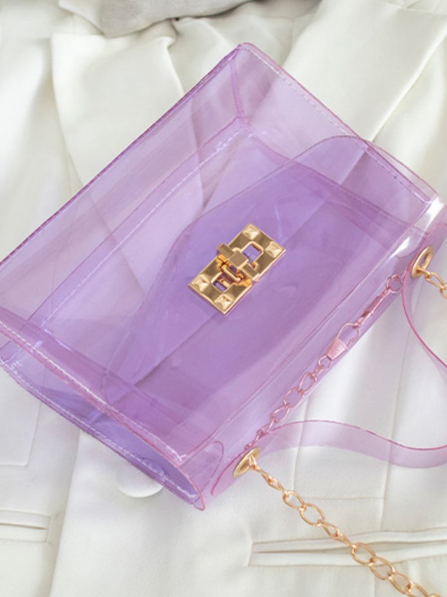 LW Chain Strap Clear Crossbody Bag