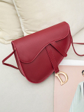 LW Triangular Letter Decor Crossbody Bag