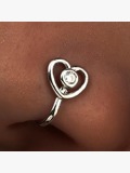 LW Heart Nose Ring Body Jewelry