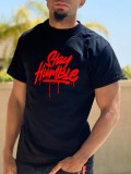 LW Men Stay Humble Letter Print T-shirt