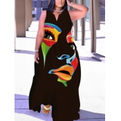 LW Plus Size Figure Print Cami Loose Dress