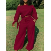 LW Bandage Design Wide Leg Pants Set