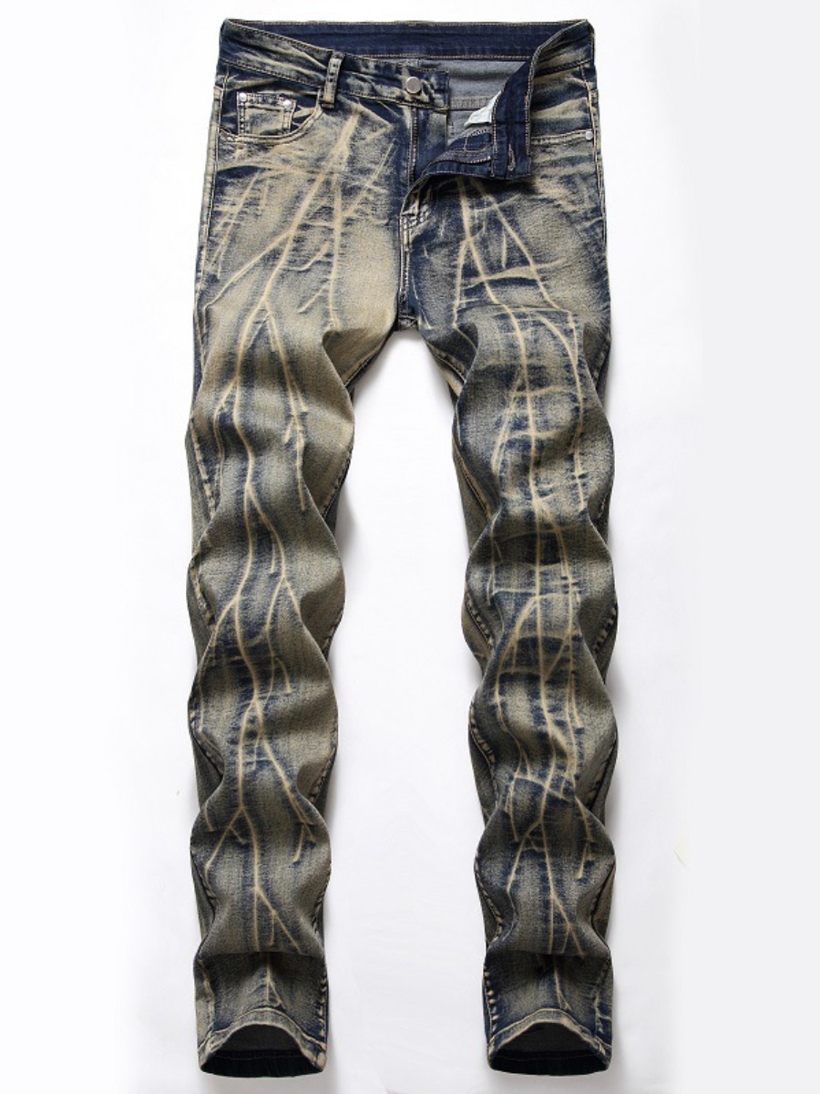 LW Men Mid Waist Tie-dye Jeans
