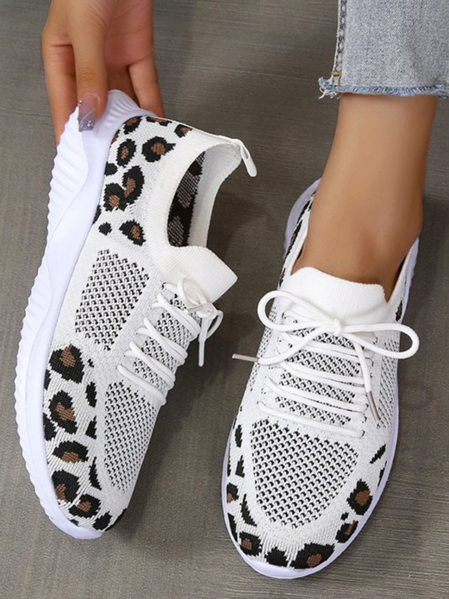 LW Leopard Print Breathable Sneakers