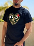LW Men Camo Heart Eye Print T-shirt
