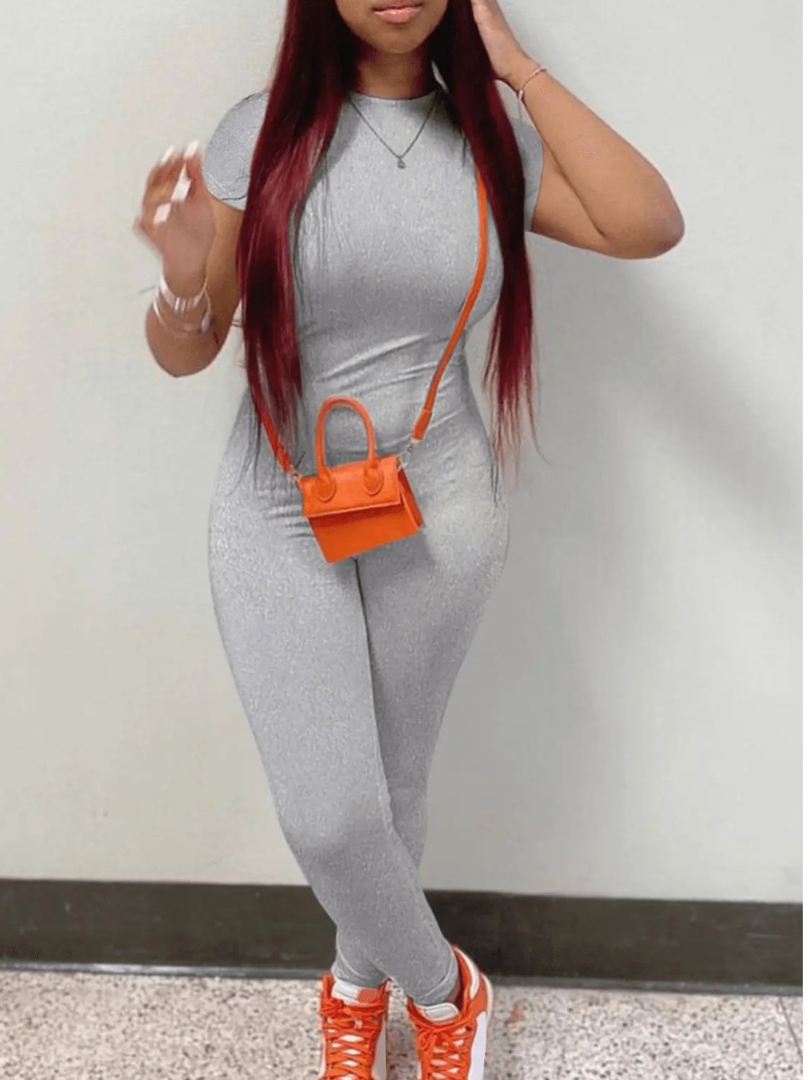 LW BASICS Round Neck Skinny Jumpsuit