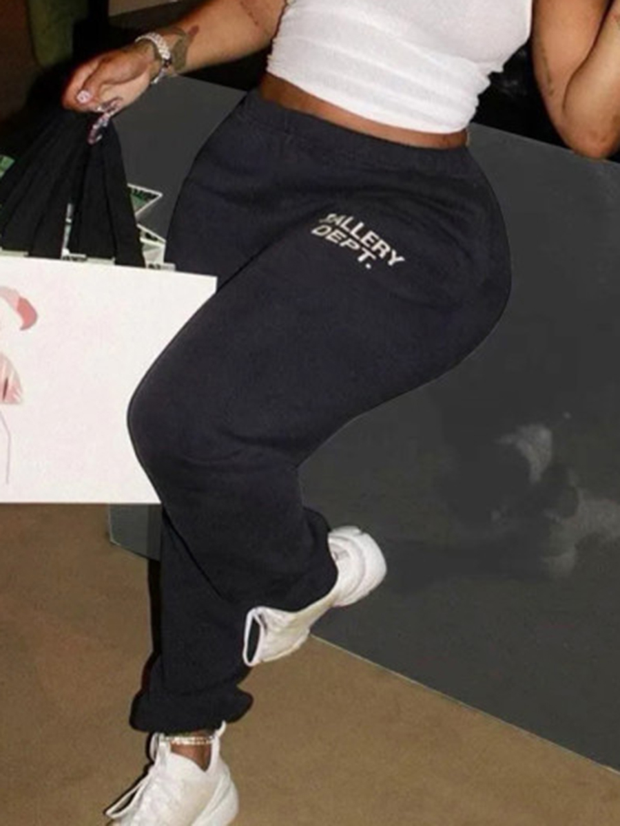 LW Plus Size Mid Waist Letter Print Sweatpants