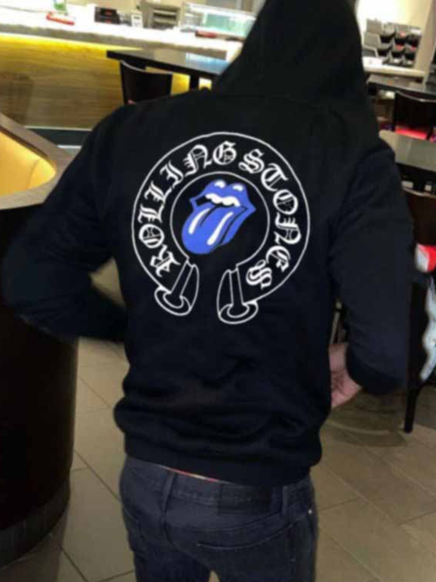 LovelyWholesale Men Cartoon Letter Print Kangaroo Pocket Hoodie Fall Casual Spring Summer 2024