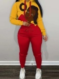LW Figure Print Pocket Design Tracksuit Set