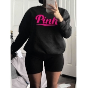 LW Plus Size Pink Letter Print Sweatshirt