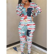 LW Christmas Day Striped Jumpsuit