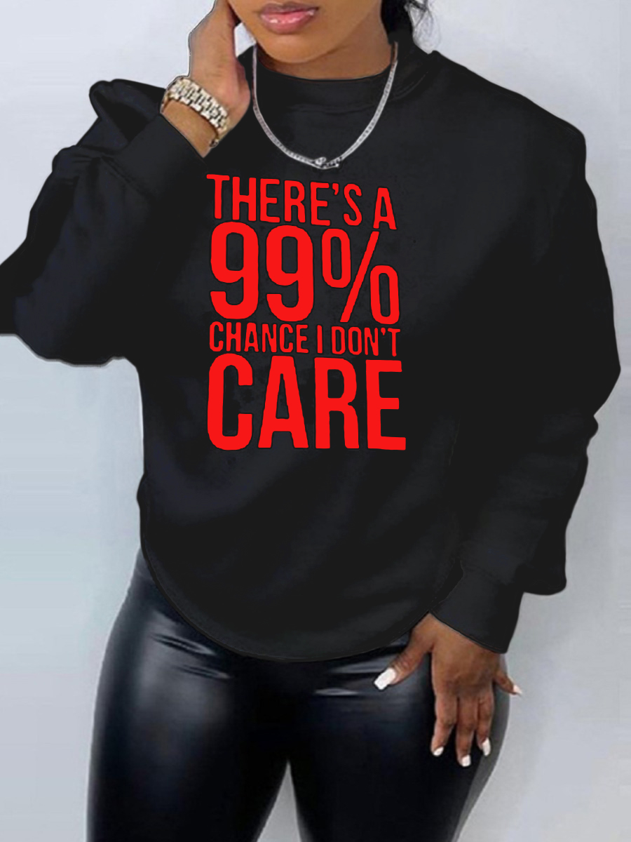 LW Care Letter Print Sweatshirt
